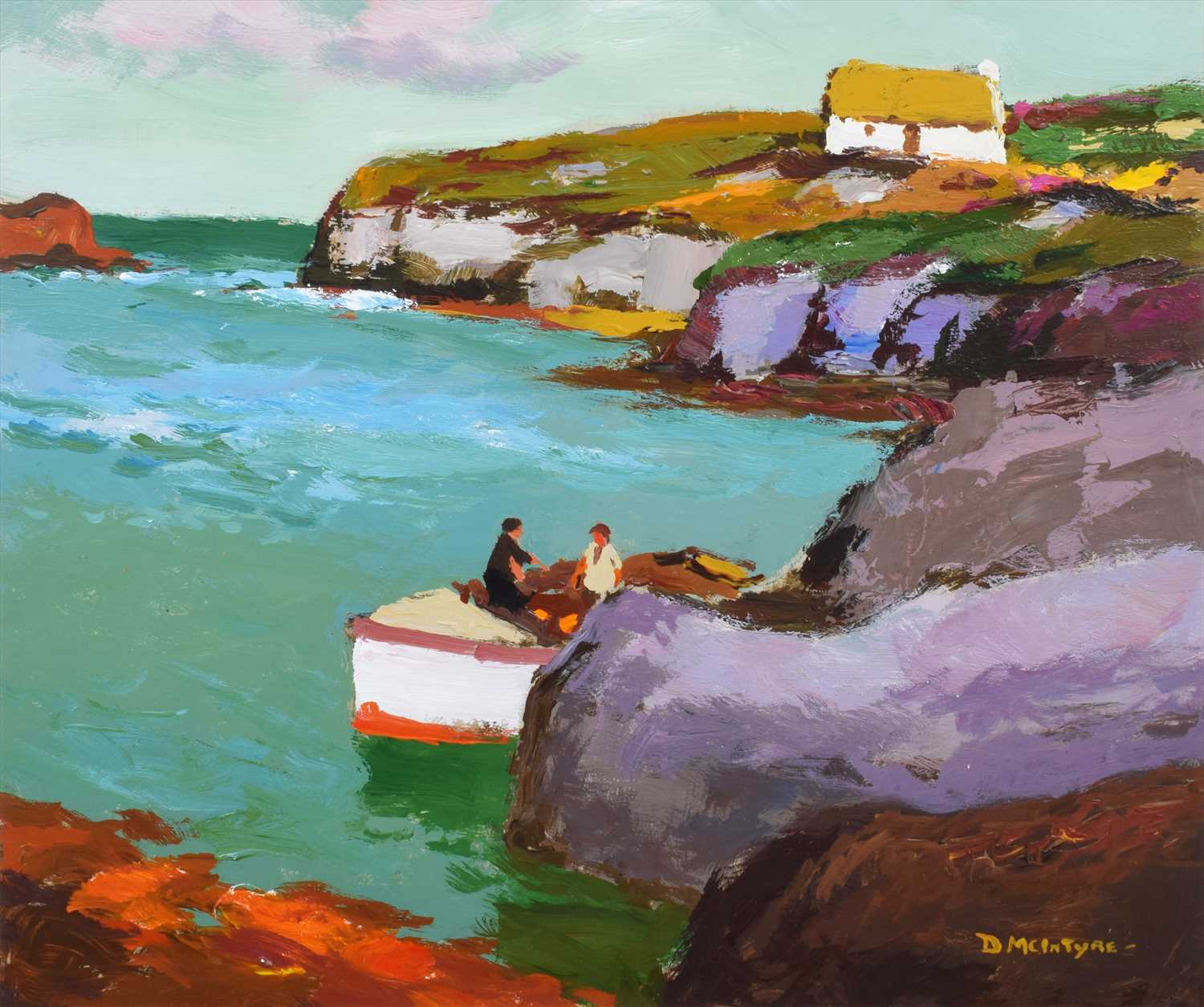 Lot 55 - Donald McIntyre, "West Ireland", acrylic.