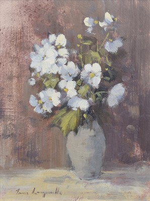 Lot 53 - James Longueville, "Japanese Anemones", oil.