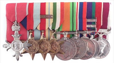 Lot 172 - Lieutenant Colonel R.A. Bowman M.B.E. 16/5 Lancers medals and related items.