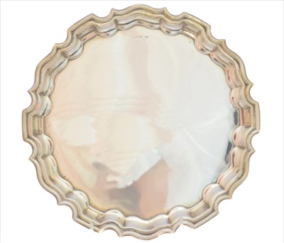 Lot 33 - A George VI silver salver