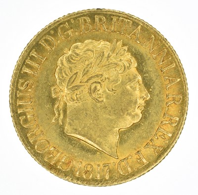 Lot 67 - King George III, Sovereign, 1817.