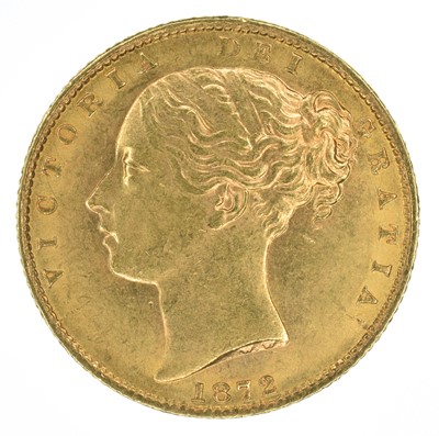 Lot 69 - Queen Victoria, Sovereign, 1872.