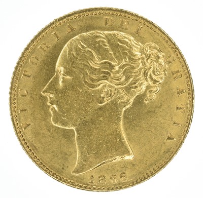Lot 48 - Queen Victoria, Sovereign, 1866.