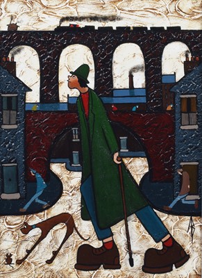 Lot 91 - Albert Barlow (British 1944-), "Happy As Larry", acrylic.