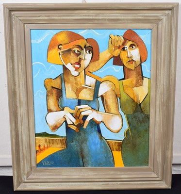 Lot 33 - Geoffrey Key (British 1941-), "Hot Summers Day", oil.