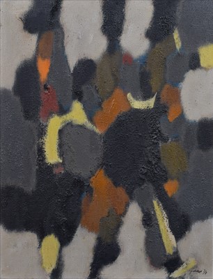 Lot 174 - William Gear, "Landscape Study", oil.