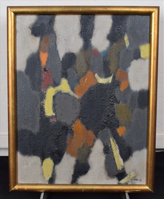 Lot 174 - William Gear, "Landscape Study", oil.