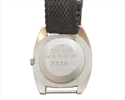 Lot 353 - A 1970s stainless steel Hamilton military watch