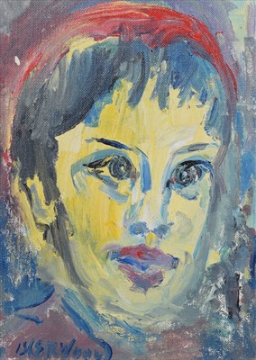 Lot 66 - J.L. Isherwood, Portrait of a boy, oil.