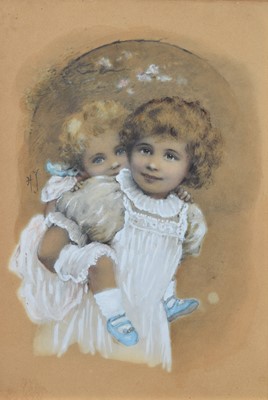 Lot 241 - Helen Jackson, "Piggyback Ride", watercolour.