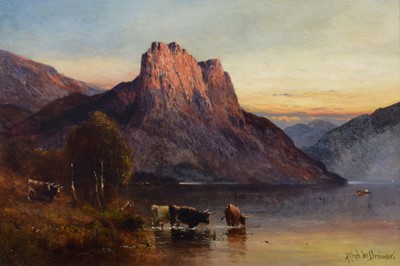 Lot 200 - Alfred De Breanski, "Falcon Craig", oil.