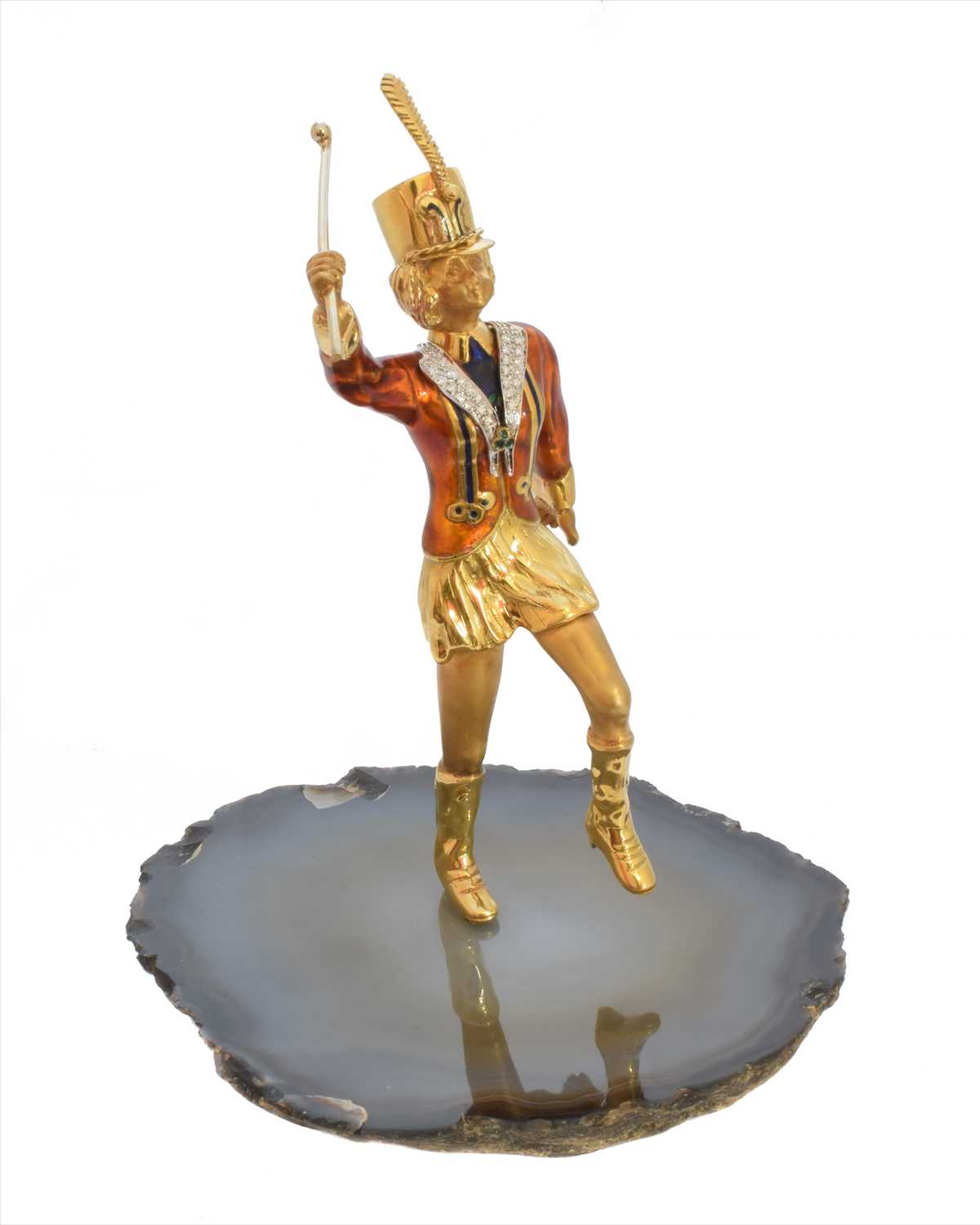 Lot 234 - An enamel and diamond model