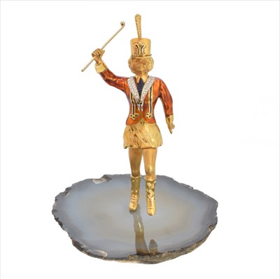 Lot 234 - An enamel and diamond model