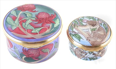 Lot 261 - Two Moorcroft Enamels boxes