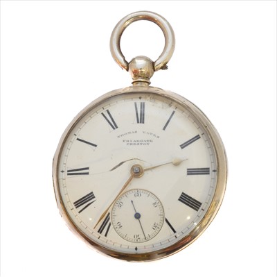 Lot 391 - A Victorian silver open face pocket watch