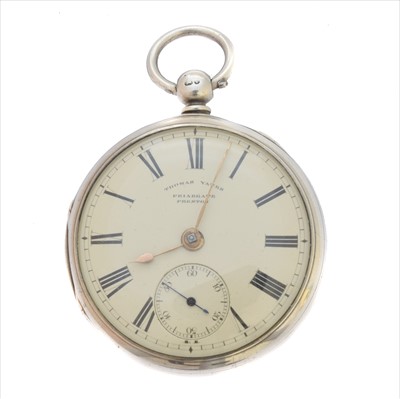 Lot 395 - A Victorian silver open face pocket watch