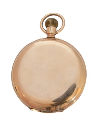Lot 397 - An early 20th century 9ct gold full hunter pocket watch by Thos Russell & Son