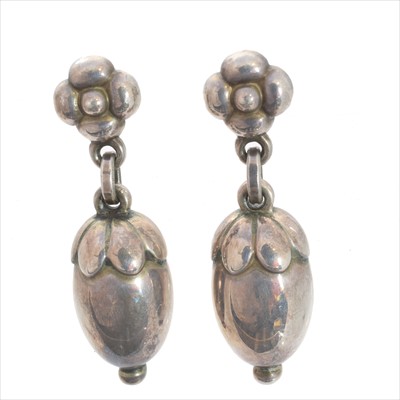 Lot 106 - A pair of Georg Jensen earrings, no. 4