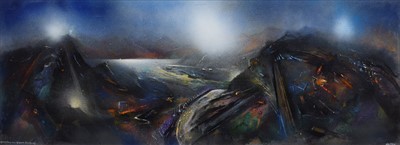 Lot 70 - David Wilde, "Stormy Day near Blaenau Ffestiniog", acrylic.