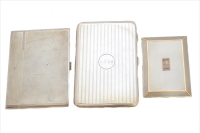Lot 50 - Three silver cigarette cases.