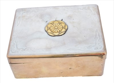 Lot 56 - A Japanese silver box.