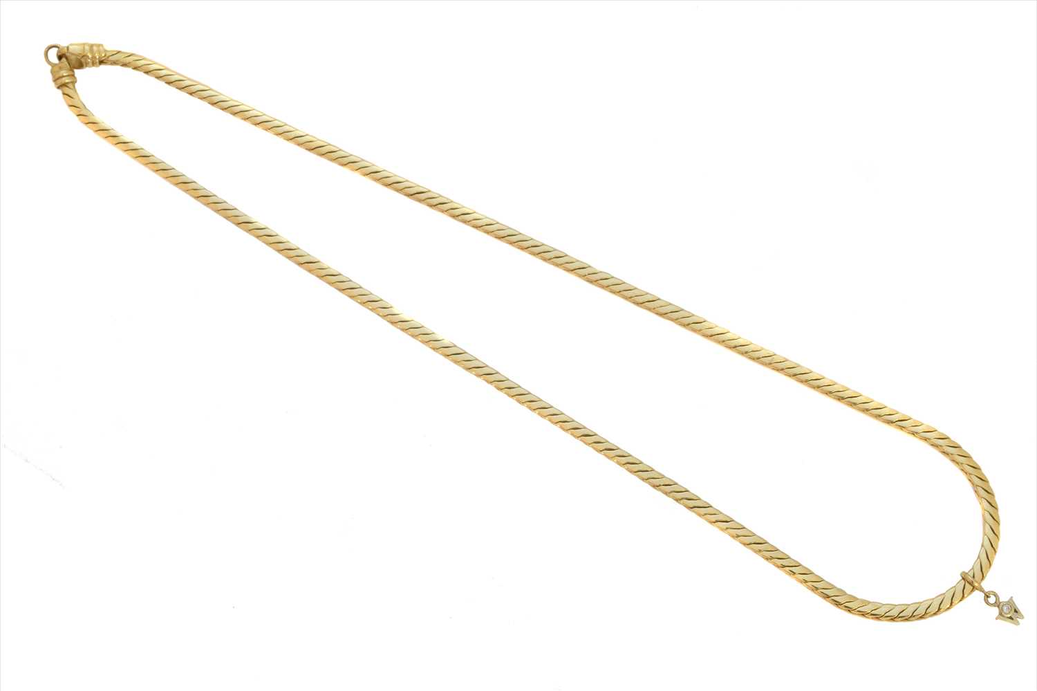Lot 159 - An 18ct gold diamond necklace by Wellendorff
