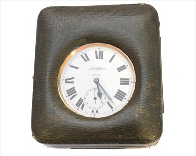 Lot 119 - A 'Goliath' stainless steel open face pocket watch