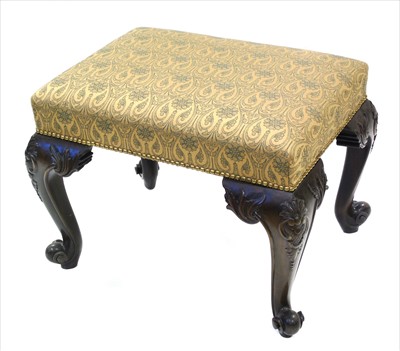 Lot 287 - George III style walnut stool