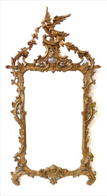 Lot 326 - 20th century gesso framed Rococo design wall mirror