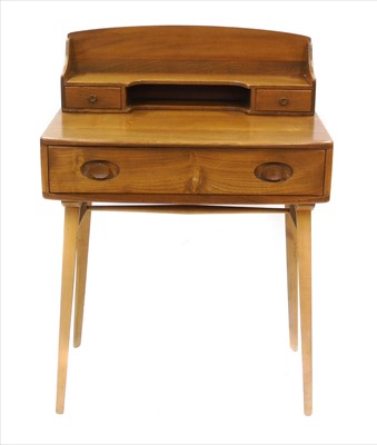 Lot 210 - Ercol ash and elm writing desk