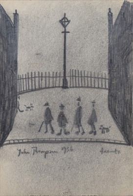 Lot 87 - John Thompson, "Ancoats", graphite.
