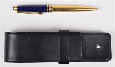 Lot 276 - Montblanc Meisterstuck Ramses II ballpoint pen, with Montblanc leather two pen case (2).