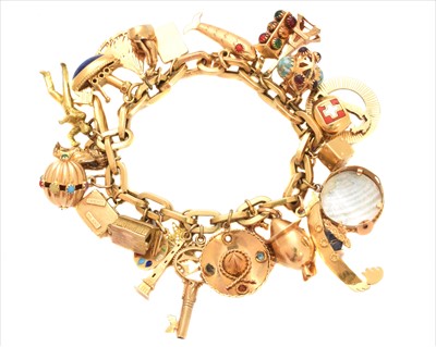 Lot 15 - A charm bracelet