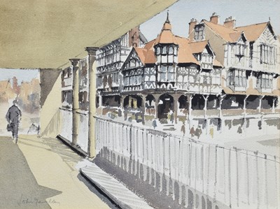 Lot 99 - John Yardley "Chester Rows", watercolour.