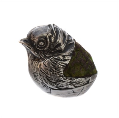 Lot 57 - An Edwardian silver novelty pin cushion