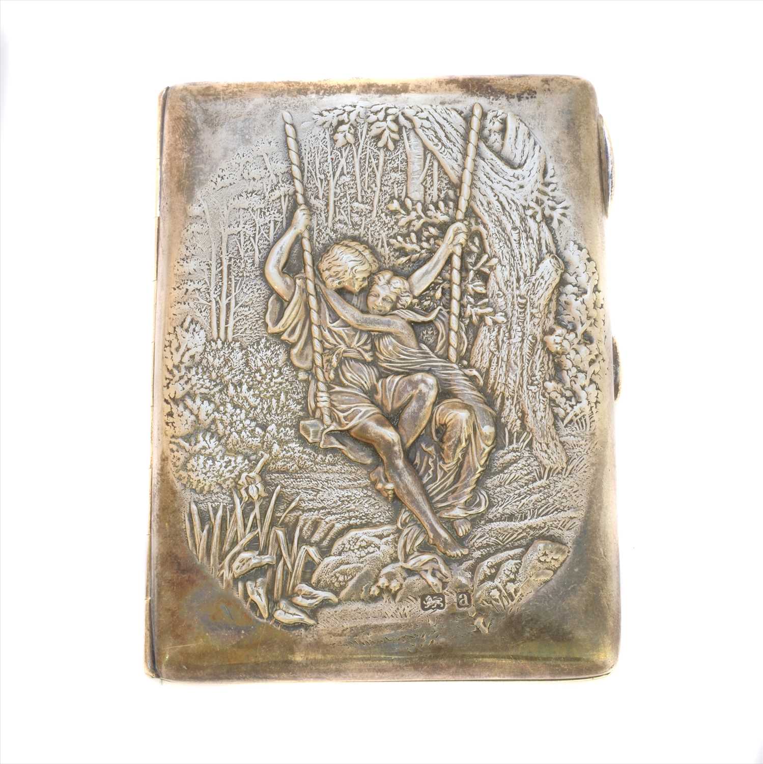 Lot 60 - A late Victorian silver aide memoire and card case