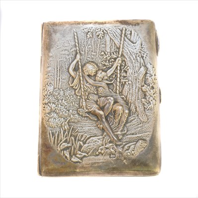 Lot 60 - A late Victorian silver aide memoire and card case