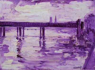 Lot 5 - J. L. Isherwood, "Pier, Charing Cross", oil.