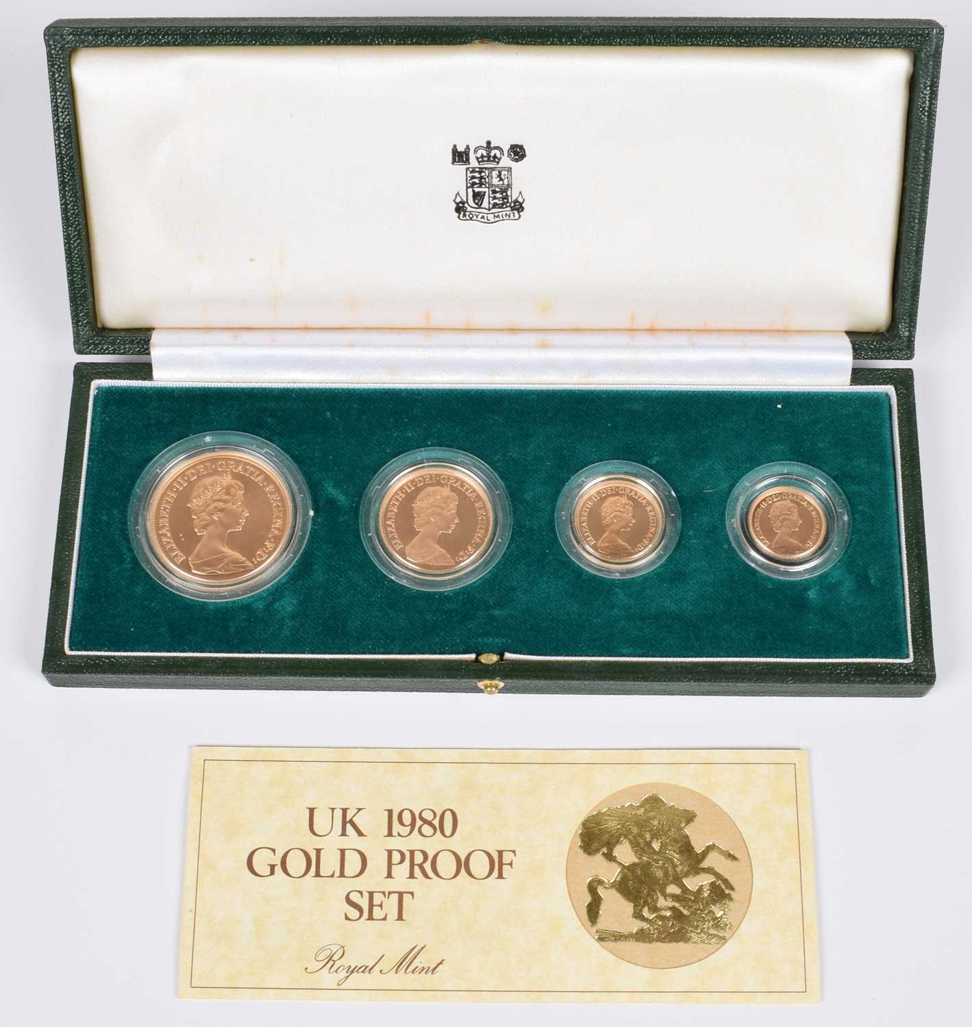 192 - Elizabeth II, United Kingdom, 1980, Gold Proof Set, Royal Mint.