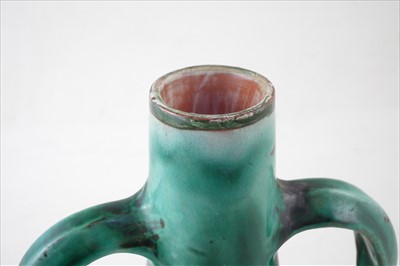 Lot 149 - Della Robbia twin handled vase