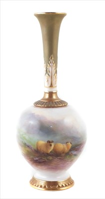 Lot 161 - Royal Worcester vase signed H. Davis