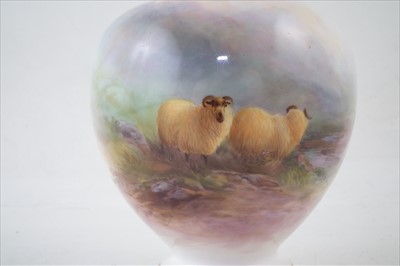Lot 161 - Royal Worcester vase signed H. Davis