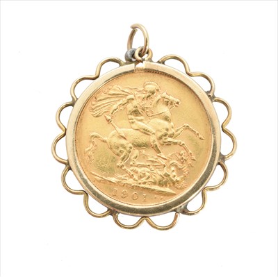 Lot 153 - An Edwardian sovereign, dated 1901