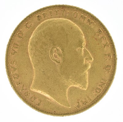 Lot 119 - King Edward VII, Sovereign, 1903, VF.