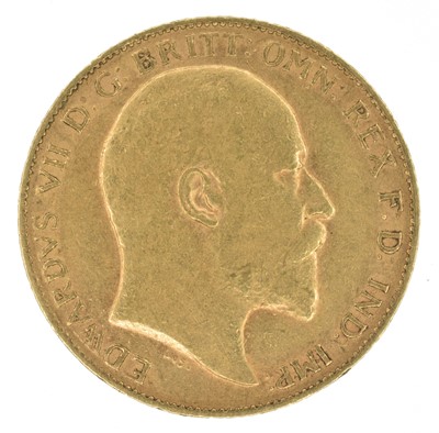 Lot 120 - King Edward VII, Half-Sovereign, 1902, VF.