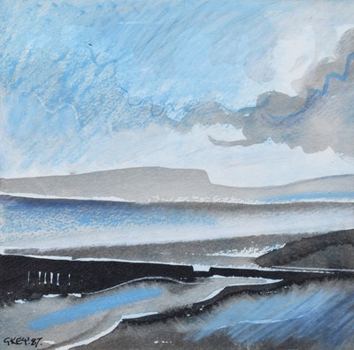 Lot 15 - Geoffrey Key, "The Bay", mixed media.