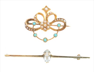 Lot 68 - Two gem-set brooches