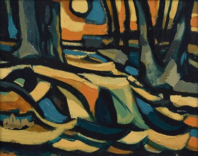 Lot 29 - Jamie O'Dea, "Waterfall", oil on board.