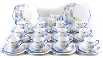 Lot 93 - Shelley twelve piece tea service