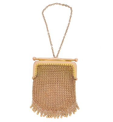 Lot 325 - An early 20th century miniature mesh bag